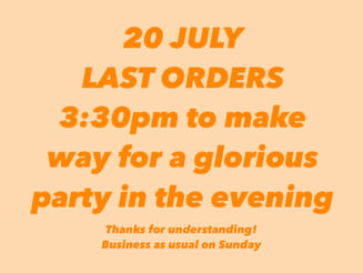 20th July - closing at 3:30
