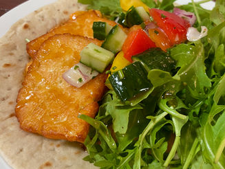 Hot Honey and Halloumi Flatbread