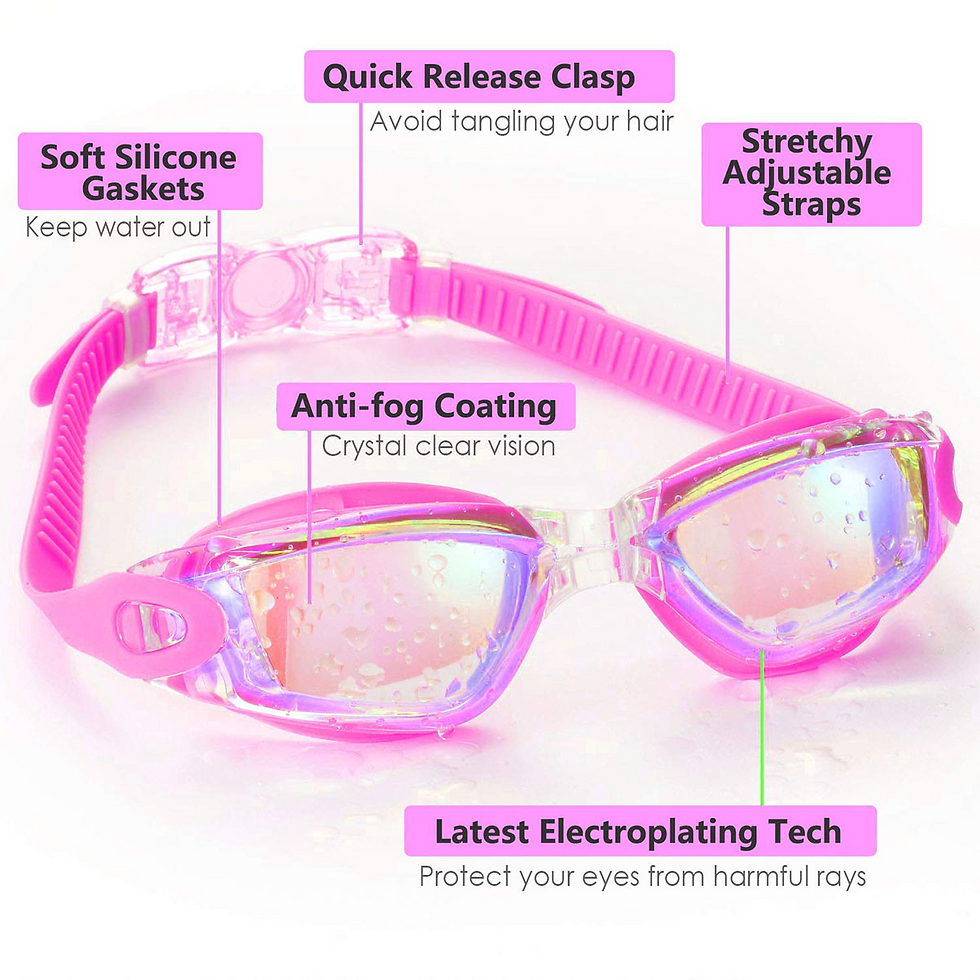 Thumbnail: UV Shield Anti-Fog Swim Goggles for All Ages
