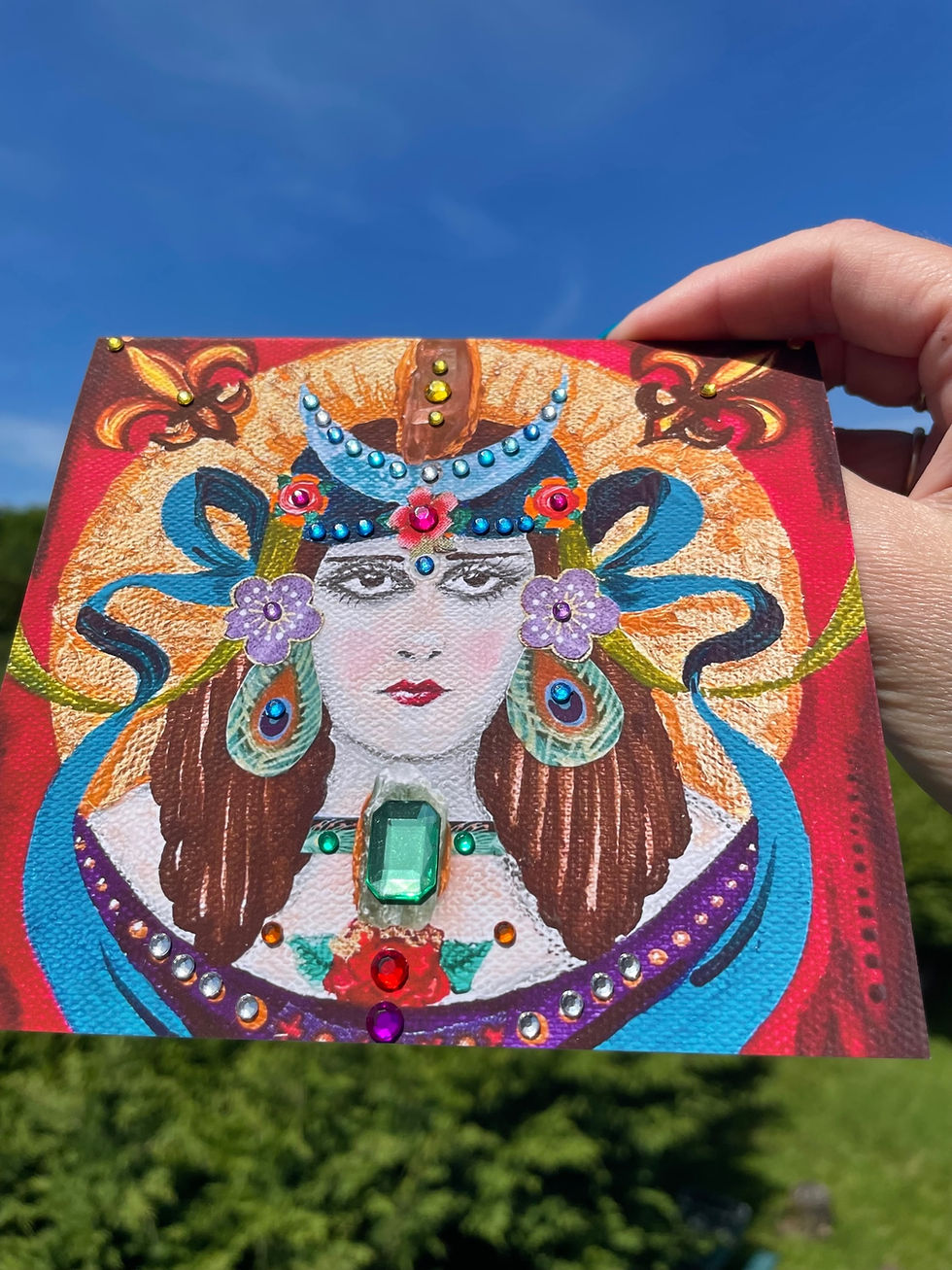 Thumbnail: Jeweled Theda Greeting Card
