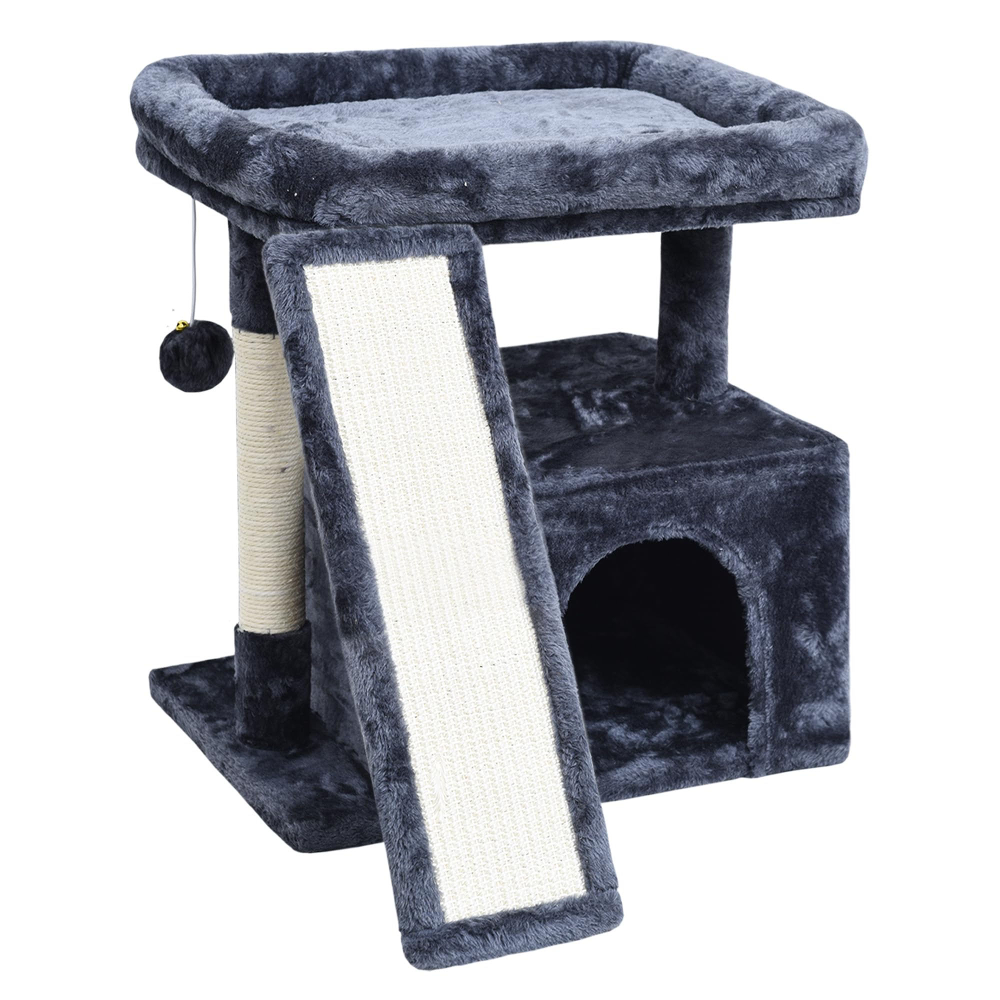 Small Cat Tree for Indoor Cats,Cat Tower with Cat Scratching Post and Board,Cat