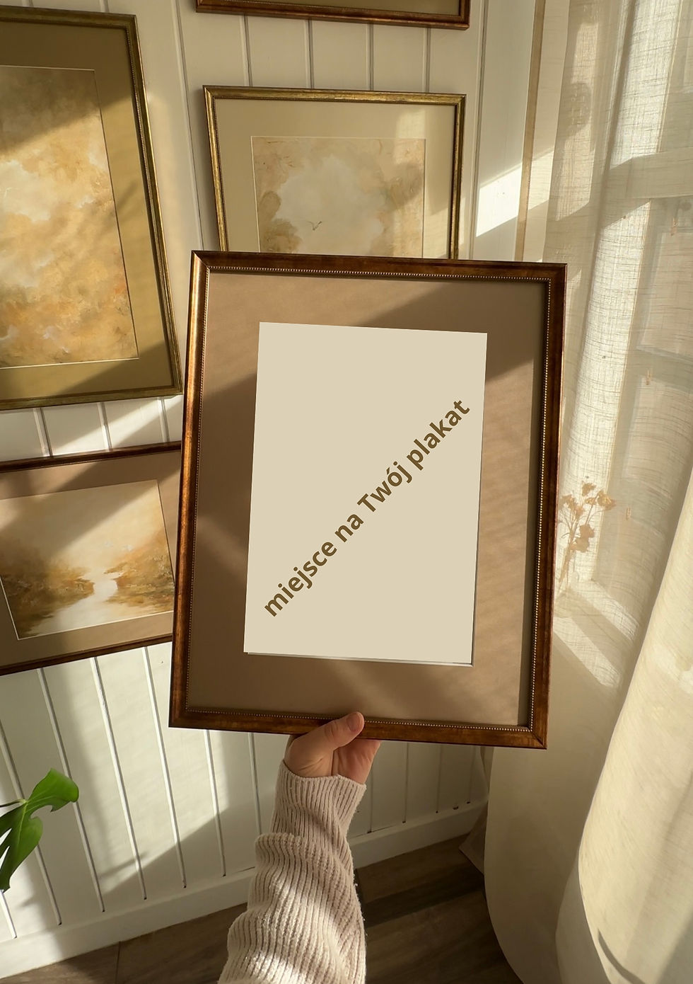 Miniatura: Rama brązowo - złota (ciemne pass-partout)