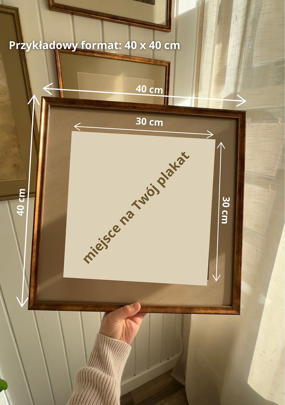 Miniatura: Rama brązowo - złota (ciemne pass-partout)