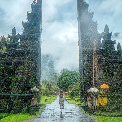 Getting wet in the rain...