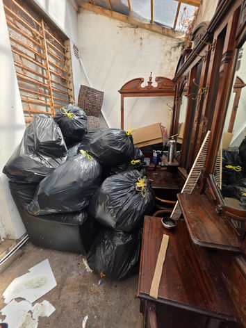 Rugby house interior before domestic clearance