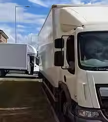Home removals in Coalville with Luton van parked outside a property during a house move