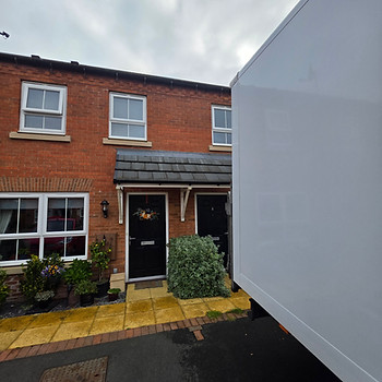 Leicester Moving Company Luton van outside a property for a man and van job in Leicester.
