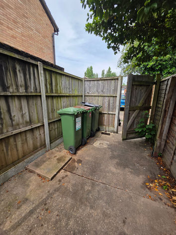 Area cleared of general waste after removal in Hinckley