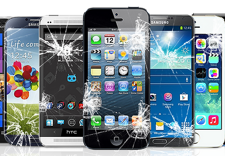 broken phones lcds
