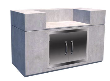 Thumbnail: Insitu GRC Concrete outdoor kitchen BBQ Unit urban grey