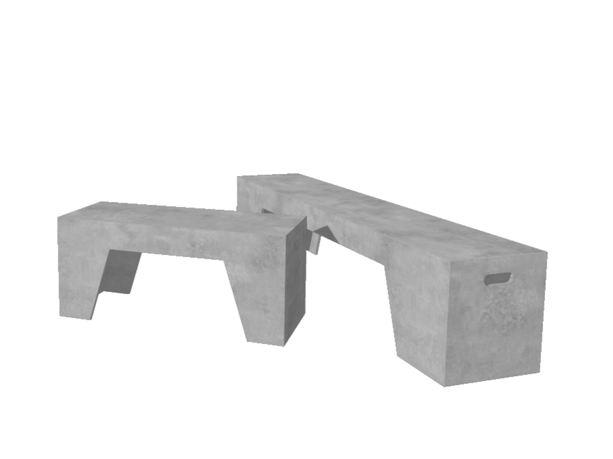 Thumbnail: Insitu GRC Concrete Pew Bench Seat Urban Grey