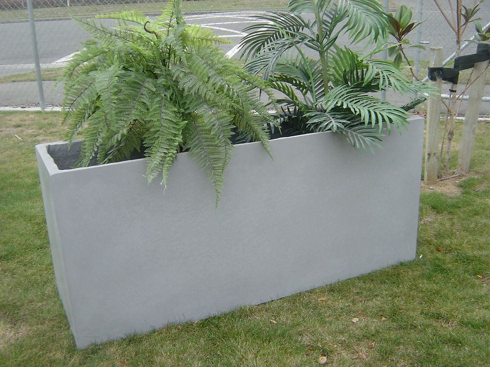 Thumbnail: Insitu GRC Concrete Tall Narrow Trough Planters Pots urban grey