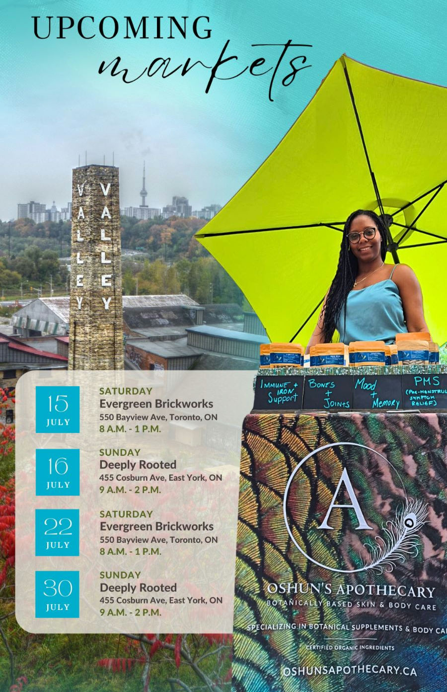 July Market Line-up!