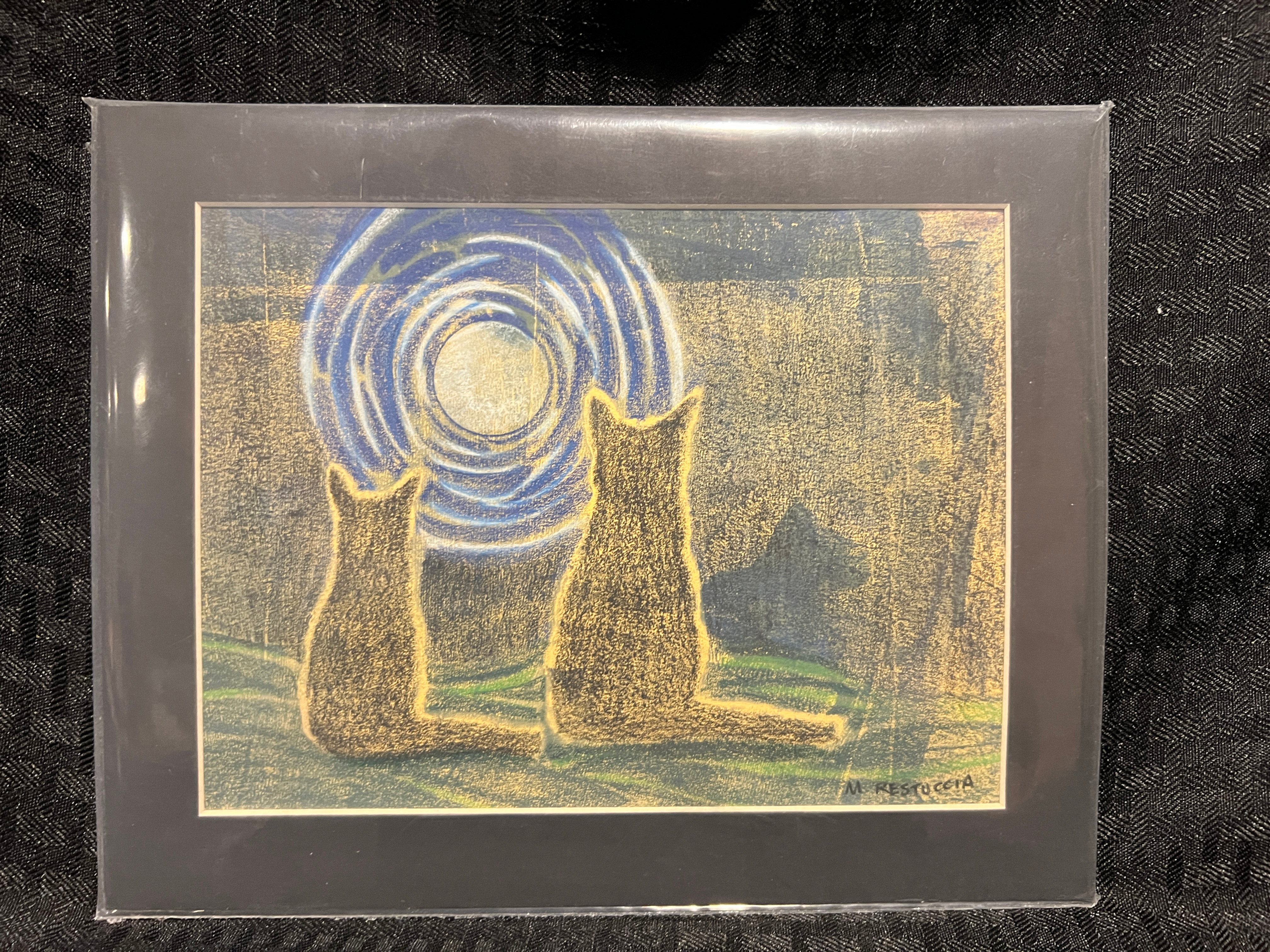 Gel Print Cat Couple