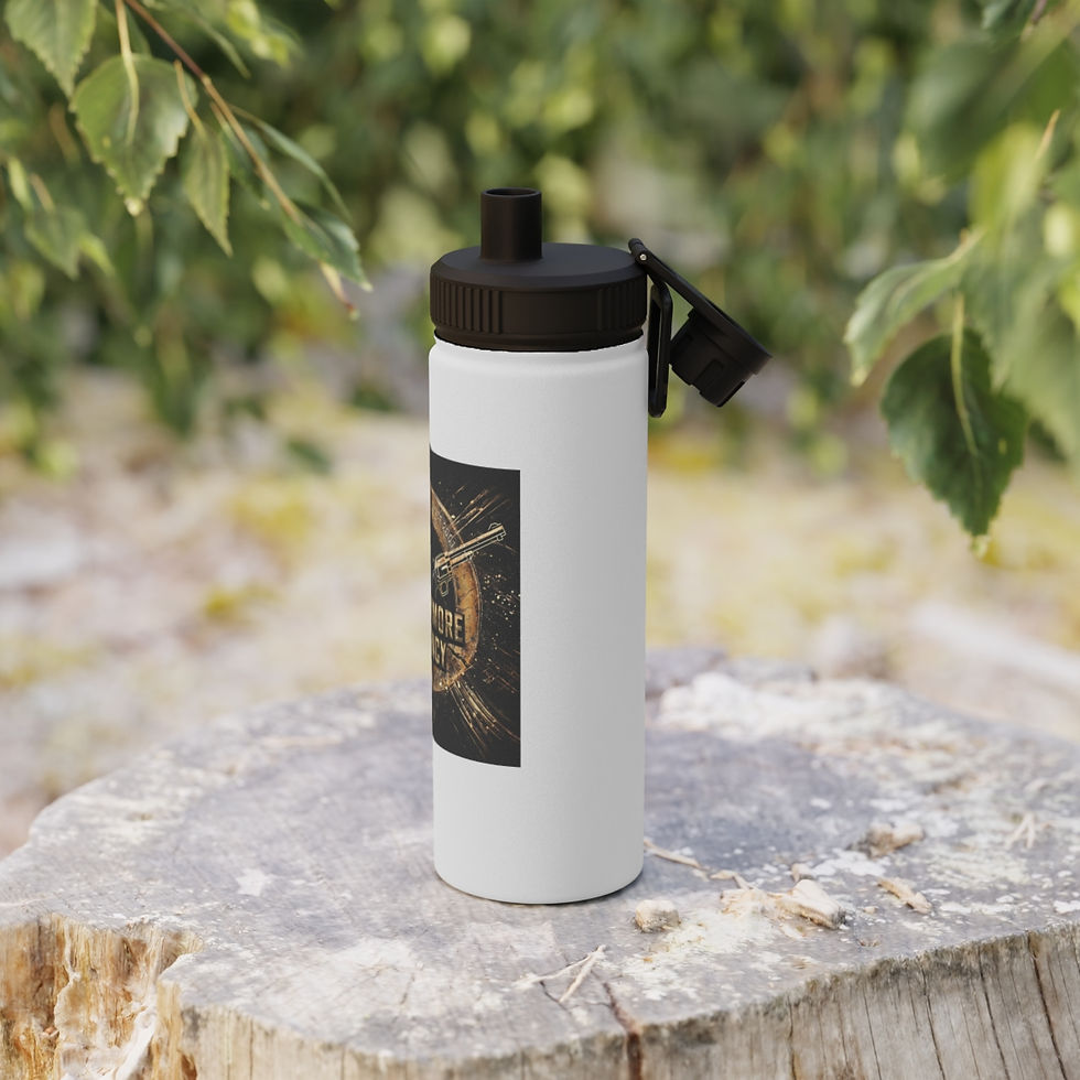 Thumbnail: Blackmore Agency Stainless Steel Water Bottle, Sports Lid
