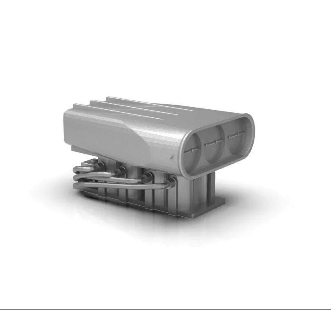 1:25 8 Port Injector Body with Fuel Lines and Three bar scoop