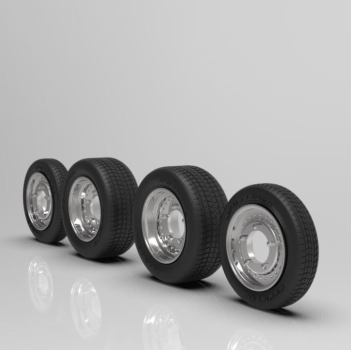 Thumbnail: 1:64 VW “Center Line” Wide Five Front and Rear Wheels