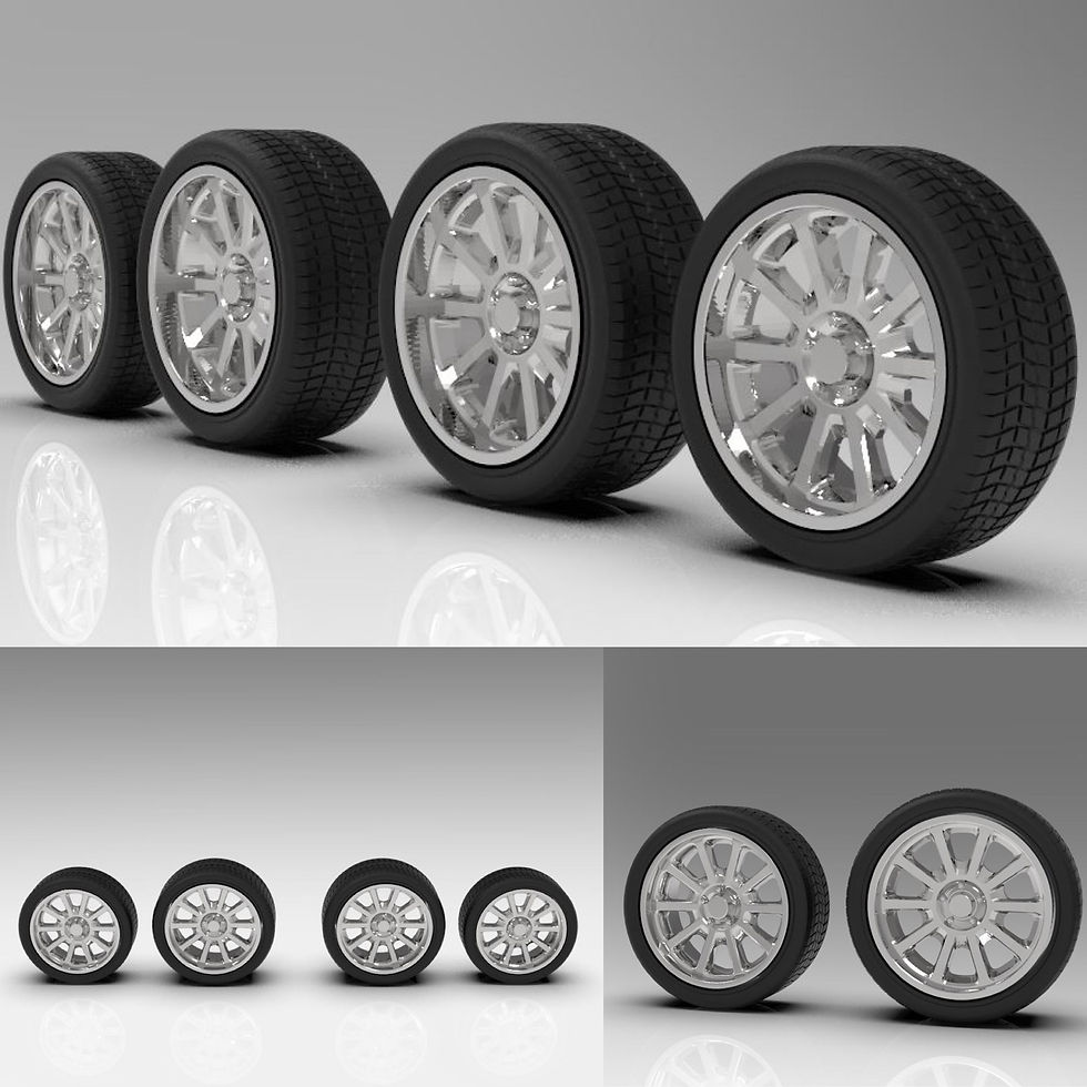 1:25 General Lee Wheels 18 and 19 Inch | 3DScaleParts