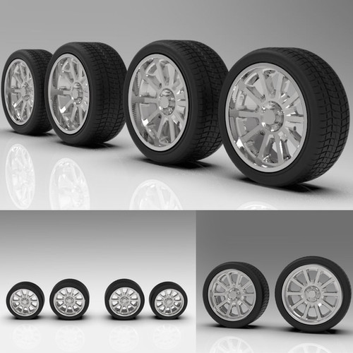 1:25 General Lee Wheels 18 and 19 Inch | 3DScaleParts