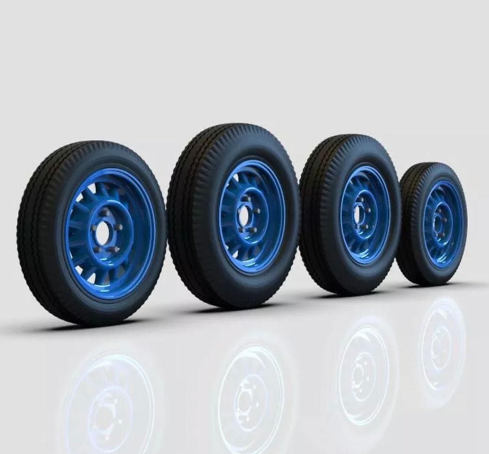 Thumbnail: 1:8  17” 3D Artillery Wheel and Tires