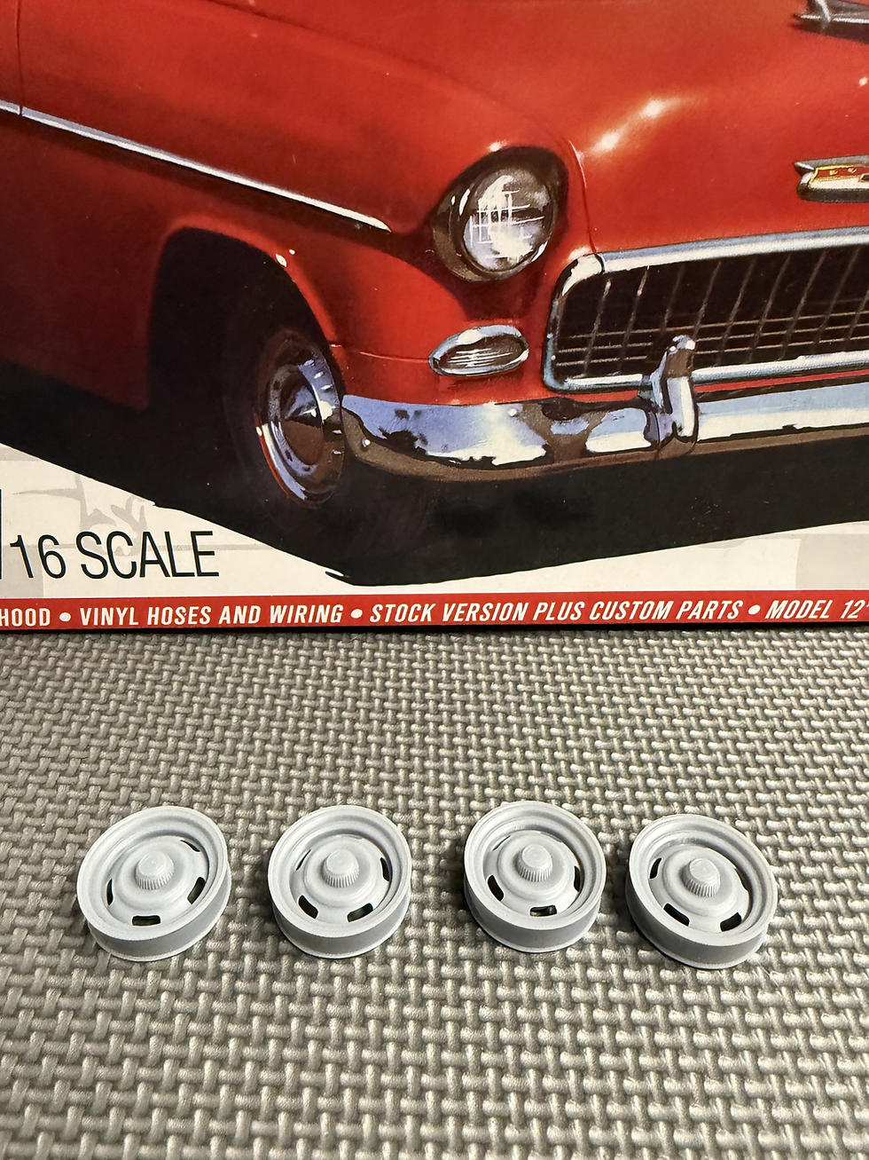 Thumbnail: 1:16 Chevy Rally wheels for AMT stock tires