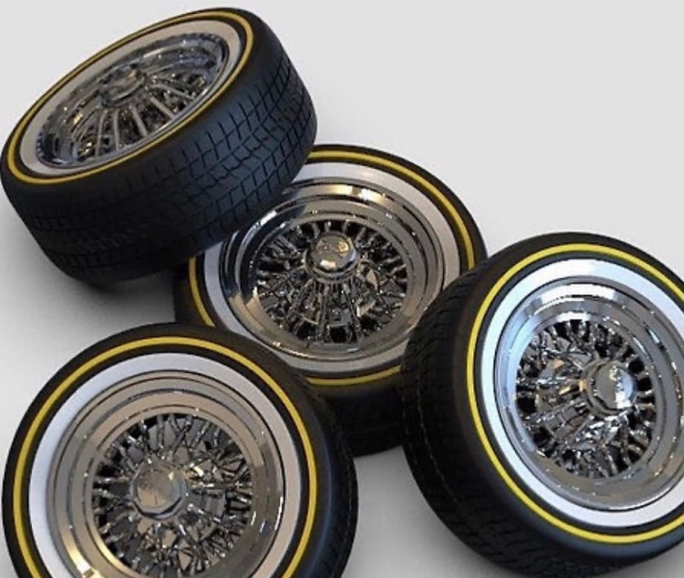 Vector Crager Rims 1:43 20” Crager Star Wire Wheels on Vogues | 3DScaleParts