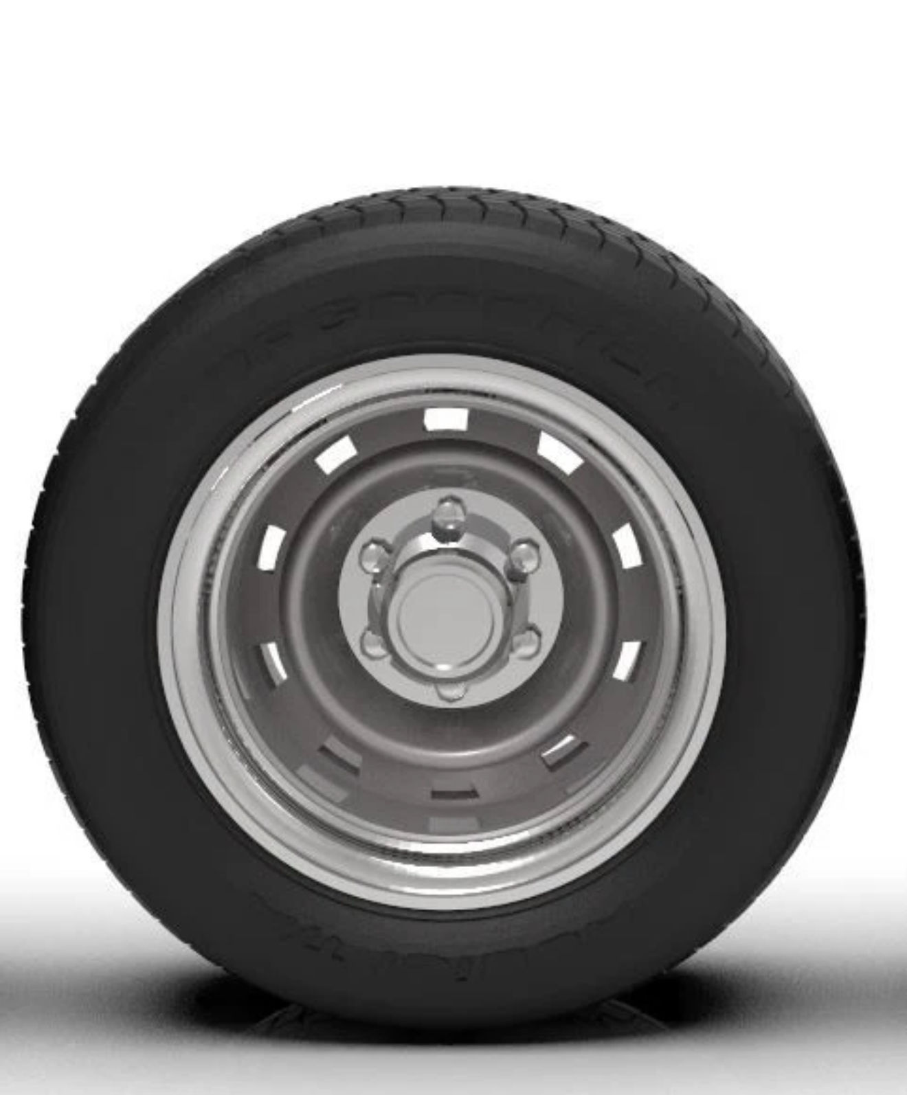 1:25 Square Body steel wheels on street tires