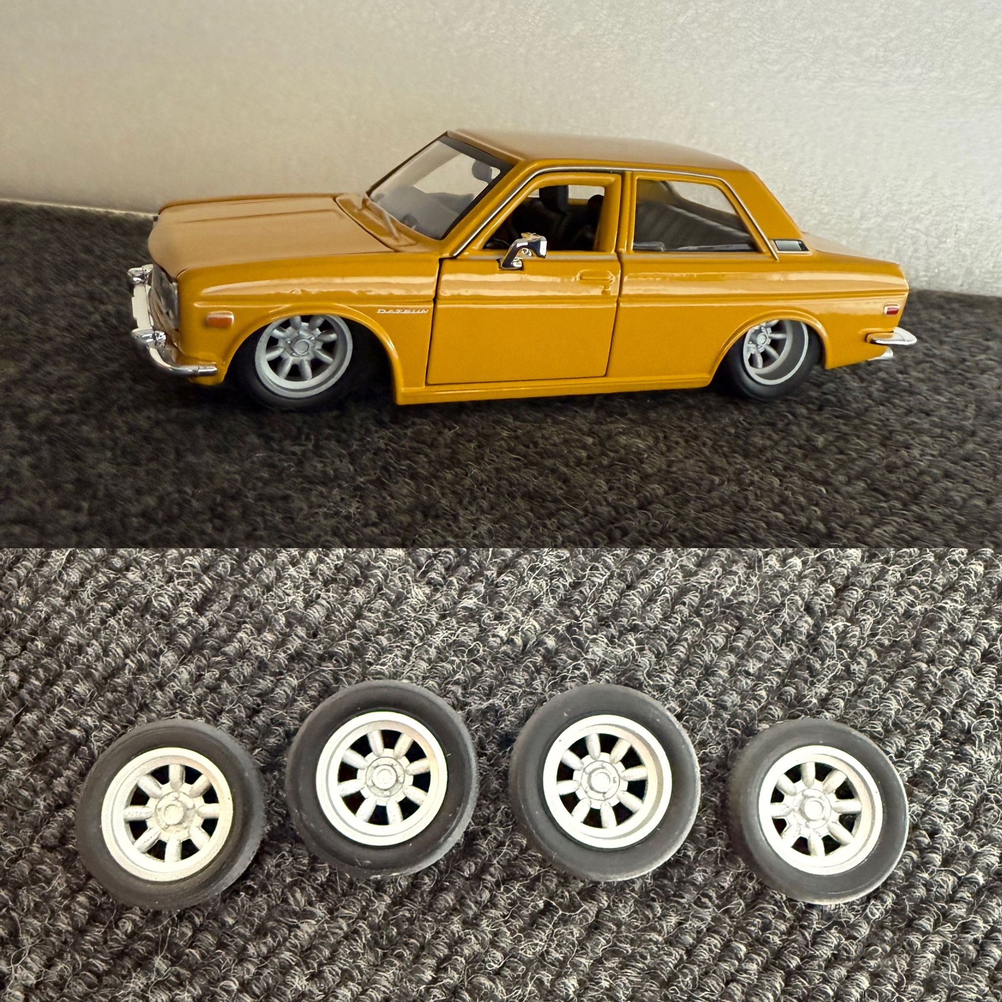 1:25 16” Minilites on Deep and Narrow tires