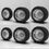 Thumbnail: 1:25 26” Evos Semi Dually Truck Wheels And “Bogger” Tires (2 Front/4 Rears