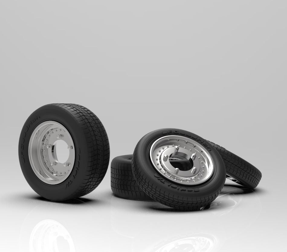 1:43 VW “Center Line” Wide Five Front and Rear Wheels | 3DScaleParts