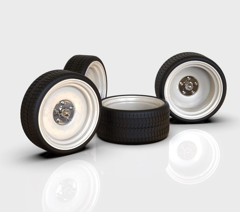 Thumbnail: 1:25 26” spare Detroit Smoothie wheel and tire 10x14 