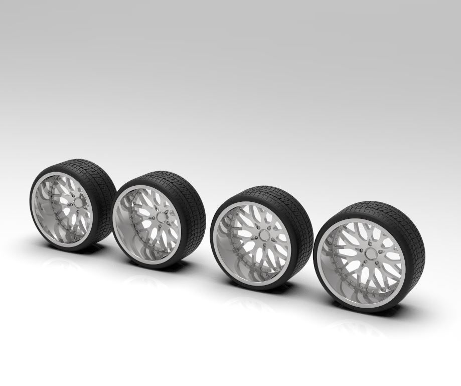Thumbnail: 1:64 26” Del Mar Deep Dish wheels on Low Pros