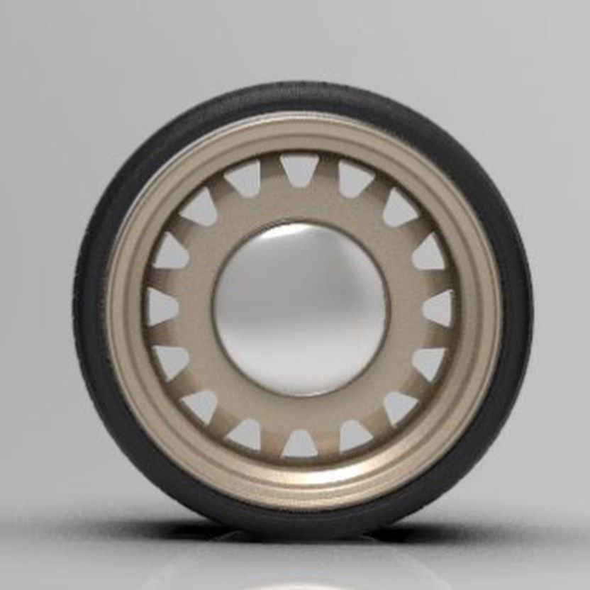 Thumbnail: 1:12 20” Steel Artillery Wheel with Low Profile Tires