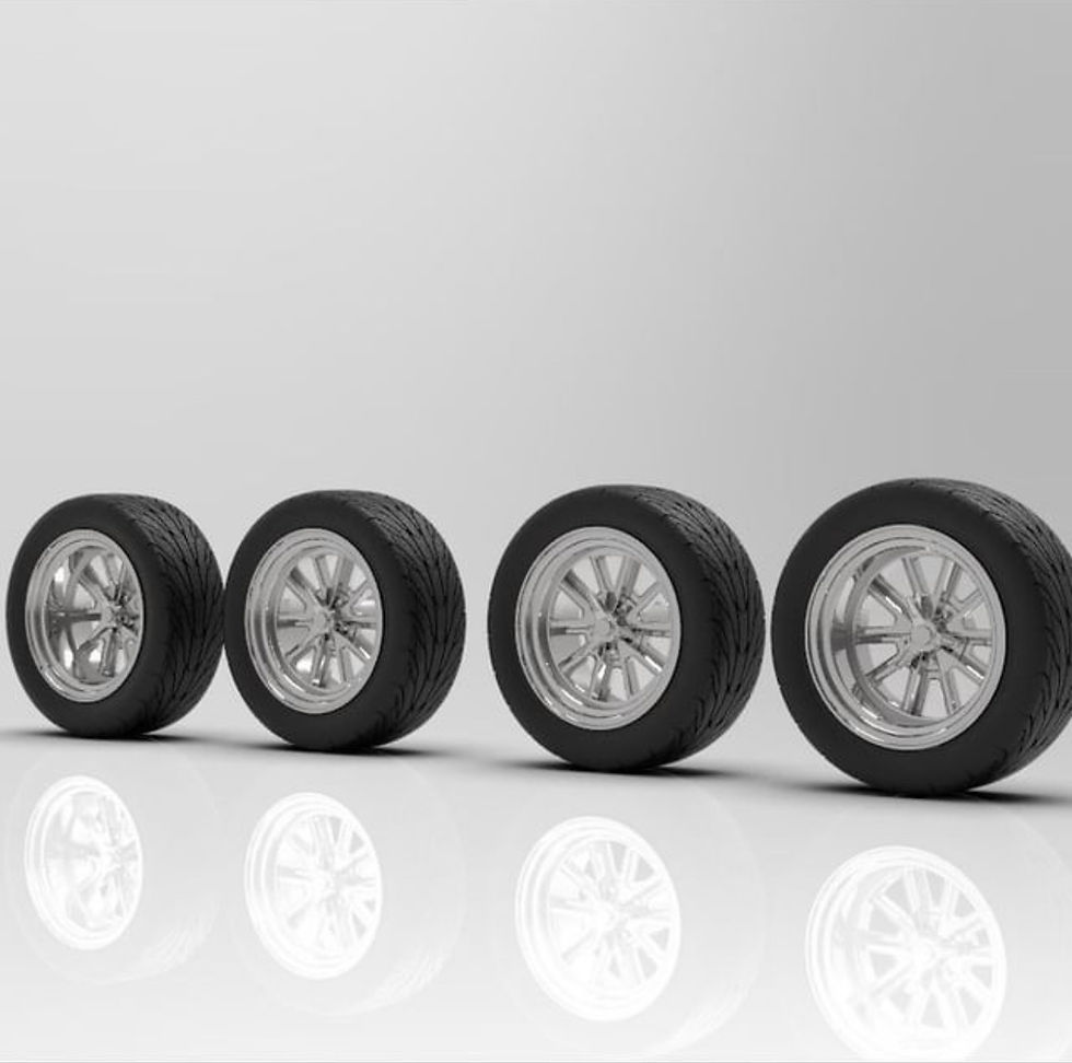 Thumbnail: 1:18 18" Shelby Cobra style wheels and tires 
