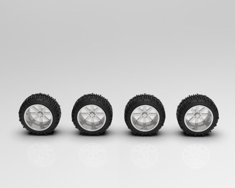 Thumbnail: 1:32 20” Hyper Wheels with Bogger, Standard or Streched Tires