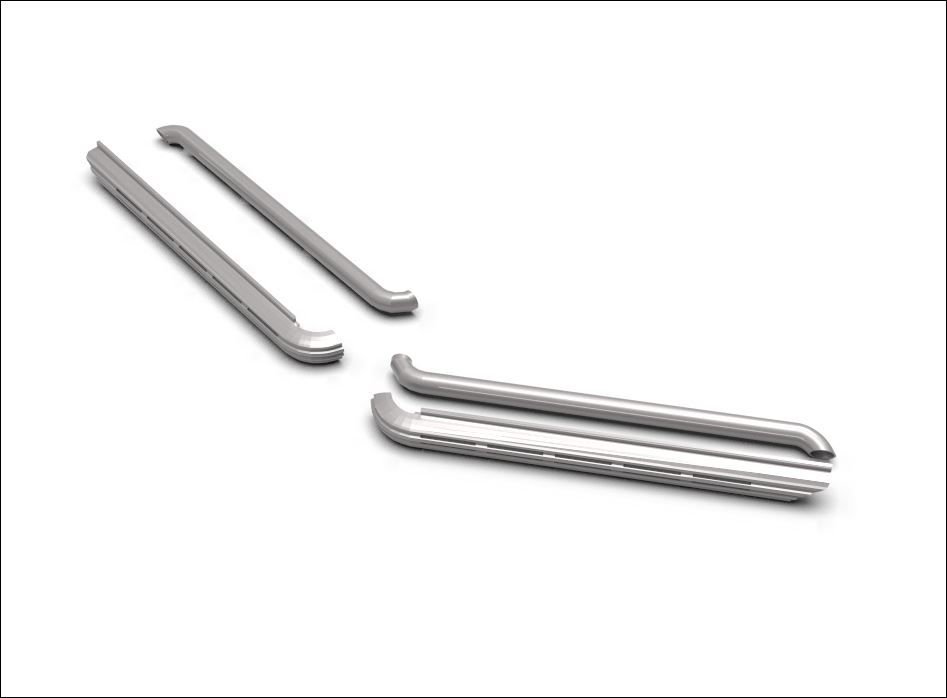 1:25 65 Corvette Side Pipes with  Covers.  3D Printed Not Chromed. 
