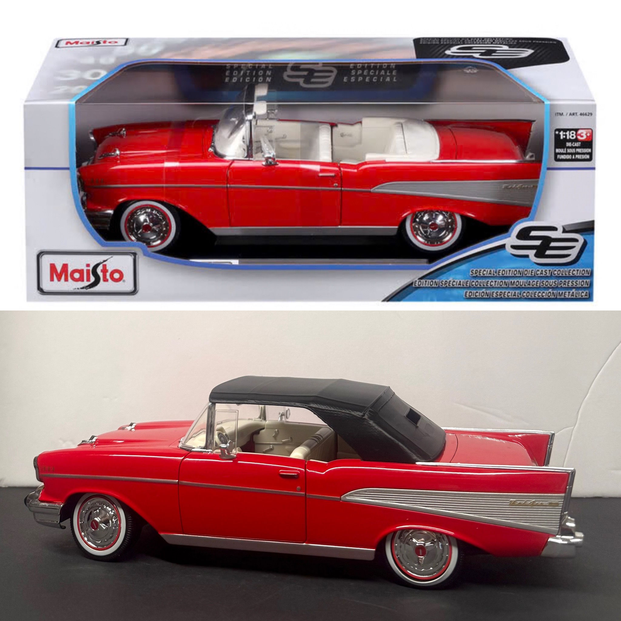 1:18 57 Chevy Convertible Top “G” window 
