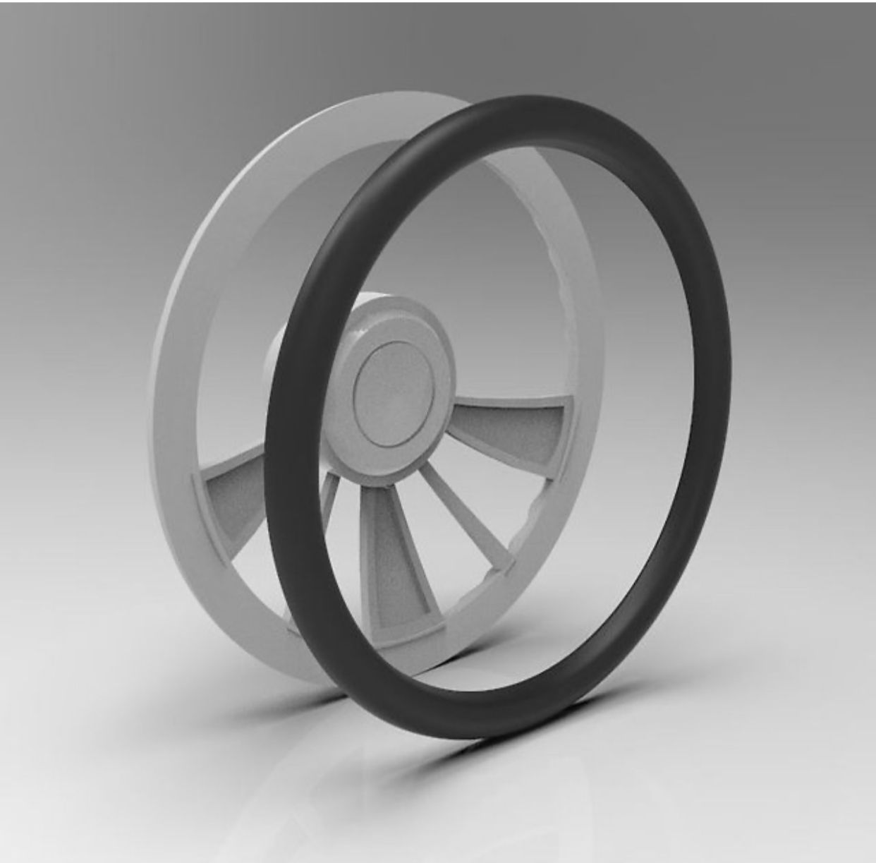 1:10 Chinook Two piece Steering wheel