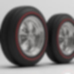 Thumbnail: 1:25 Chrome 15" Cragar with redline tires