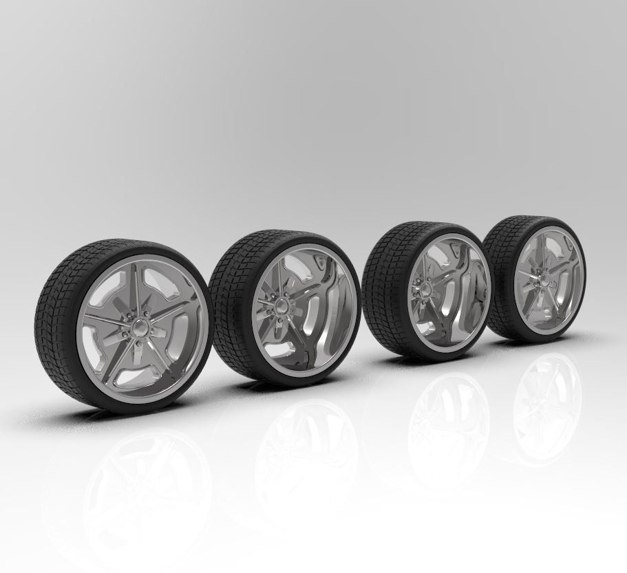 Thumbnail: 1:10 34” Speedway wheels 10 and 14” wide (12m hex)
