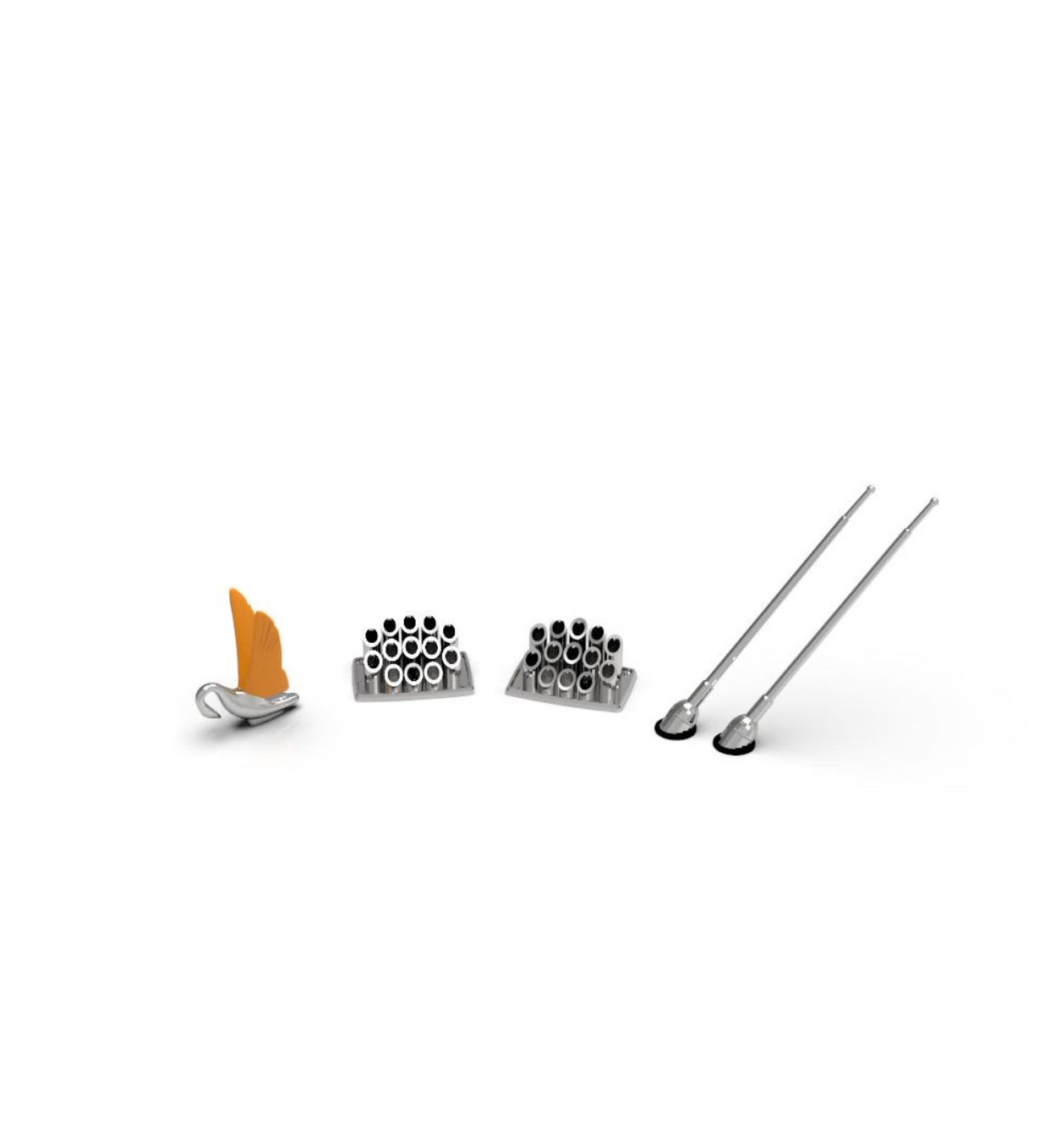 1:25 Antennas, Organ Pipes and Swan Bundle (Chrome)