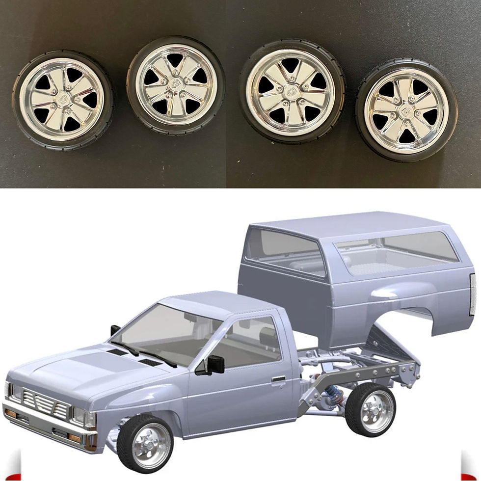 Thumbnail: 1:10 Porsche Fuchs and Tires (12mm Hex)