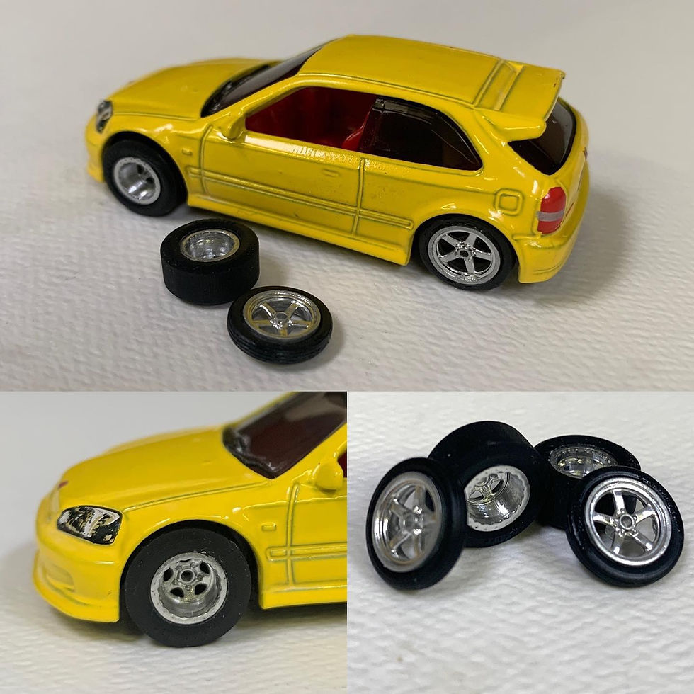 Thumbnail: 1:64 Weld Star Honda Drag Racing Wheels (Hoosier Fronts)