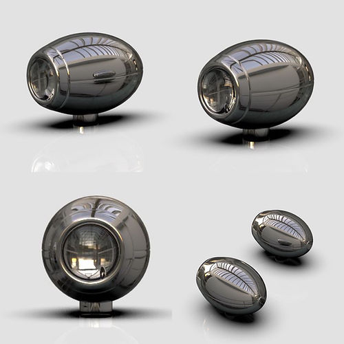 1:25 E & J headlamps for scale hotrods set of 2  (separate lenses)