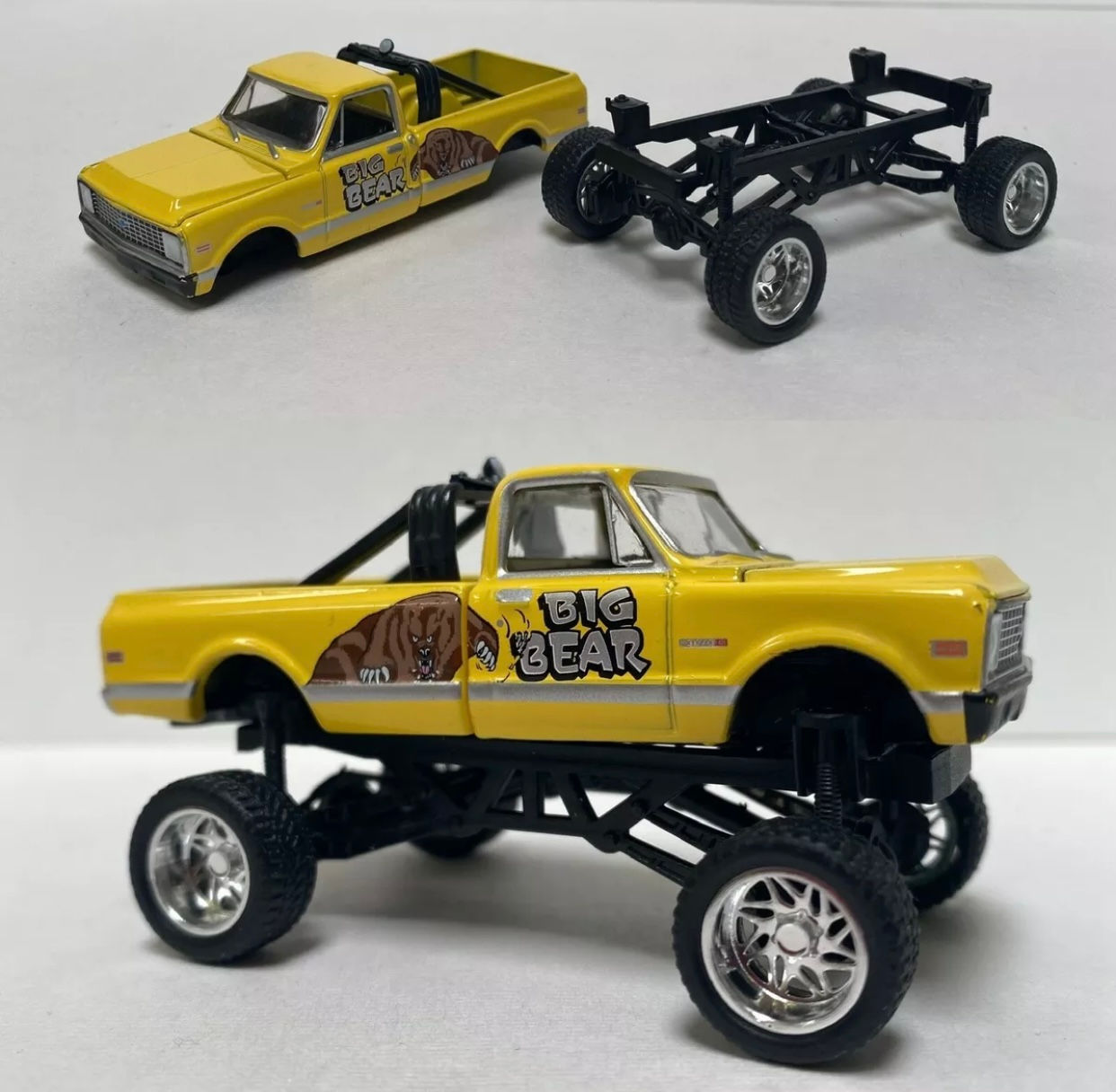 1:64 67-72 Chevy C10 Lifted Truck Frame.(Truck Body And Wheels Not Included)