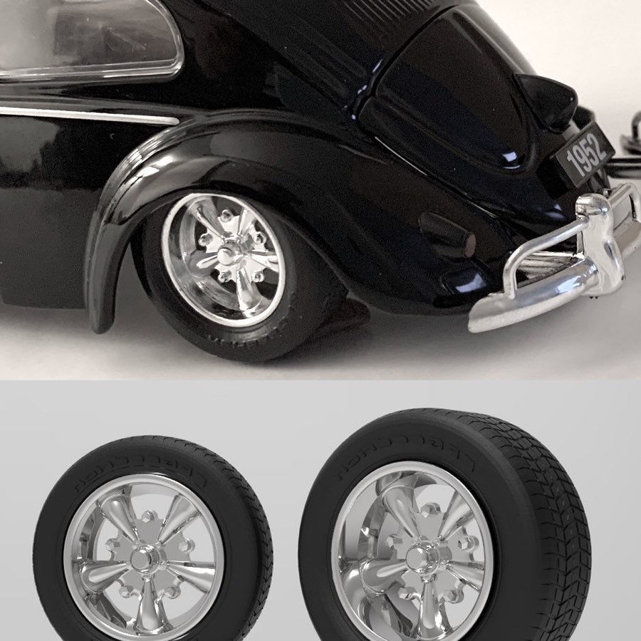 Thumbnail: 1:16 Five Spoke Dub Wheels with Tires