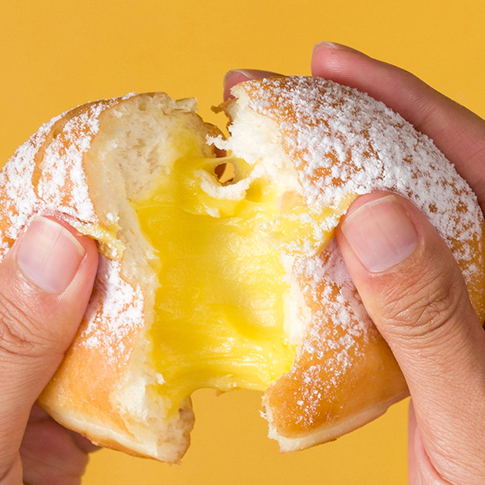 Krispy Kreme Lemon Filled Doughnut Pull Apart