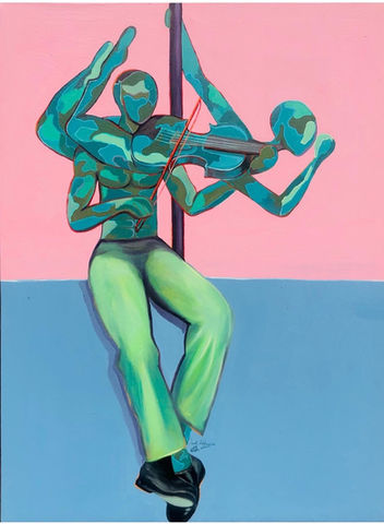 Violin, Painting