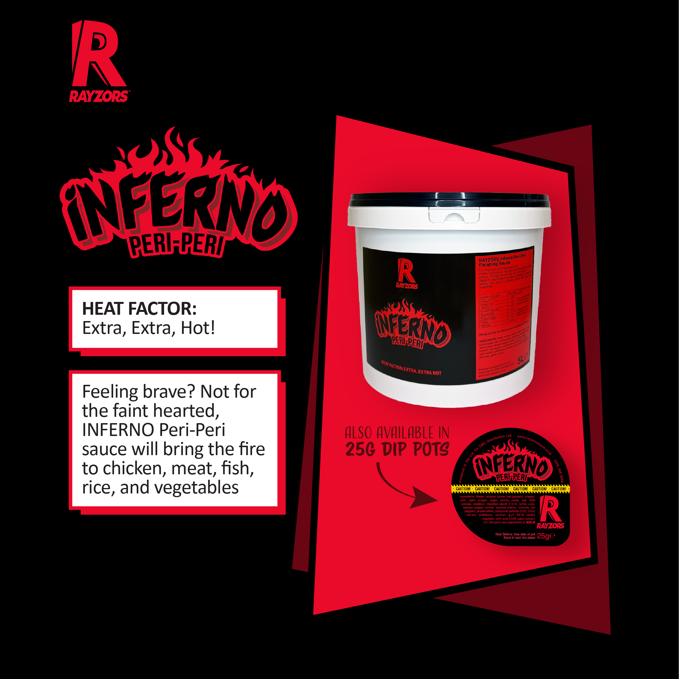 RAYZORS Inferno Peri-Peri Finishing Sauce
