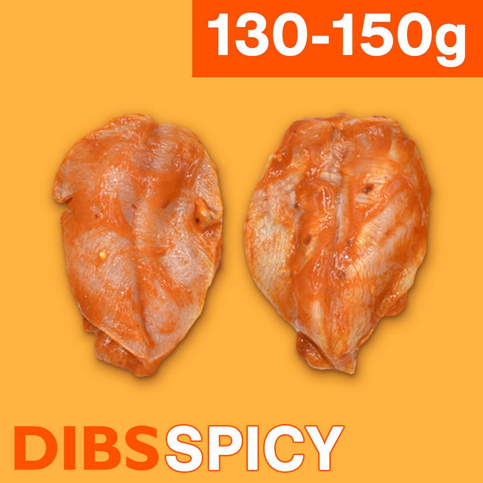Fresh halal spicy chicken fillets – 130-150g whole muscle breast